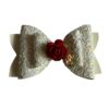 White Hair Bow Clip - Image 2