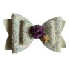 White Hair Bow Clip - Image 2