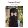 White Bow Hair Clip for Babies, Girls & Women Hand Made Hair Accessory - Image 3