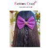Elegant Purple Bow Hair Clip for Babies Girls & Women - Image 3