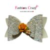 White Bow Hair Clip for Babies, Girls & Women Hand Made Hair Accessory