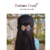 Multicolor Pigtail Hair Bow Clip Pack of 3 - Image 4