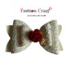 White Hair Bow Clip - Image 4