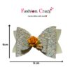 White Bow Hair Clip for Babies, Girls & Women Hand Made Hair Accessory - Image 5