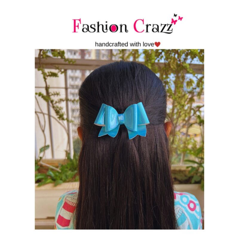 Multicolor Pigtail Hair Bow Clip Pack of 3 - Image 5