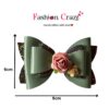 Elegant Green Hair Bow Clip - Image 5