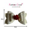 White Hair Bow Clip - Image 5