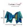 Blue Pigtail Hair Bow Clip - Image 6