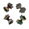Multicolor Pigtail Hair Bow Clip Pack of 4