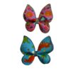 Kids Print Butterfly Large Hair Bow Clip Set of 2