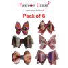 Elegant Bow Hair Clip All Pink Pack of 6 - Image 3