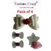 Elegant Bow Hair Clip All White Pack of 4 - Image 3