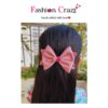 Elegant Large Bow Hair Clip Pink