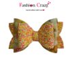Peach Multicolor Large Hair Bow Clip - Image 4