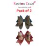 Multicolor Fishtail Bow Hair Clip Medium Set of 2 - Image 10