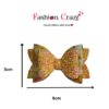 Peach Multicolor Large Hair Bow Clip - Image 5