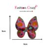 Kids Print Butterfly Large Hair Bow Clip Set of 2 - Image 8