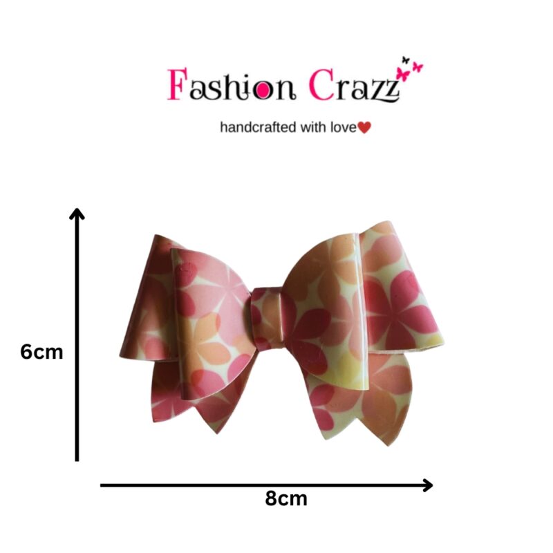 Multicolor Pigtail Hair Bow Clip Pack of 4 - Image 9