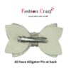 Elegant Bow Hair Clip All White Pack of 4 - Image 10